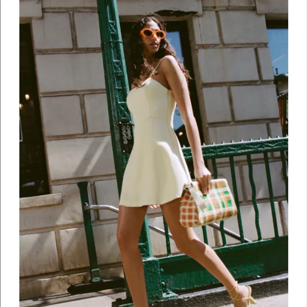 Zara STRAPPY LINEN BLEND DRESS